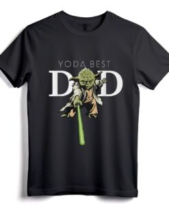 Star Wars Yoda Lichtschwert Bester Papa Vatertag T-Shirt - Lustiges Yoda Vatertag T-Shirt für Männer, Frauen, Jungen und Mädchen