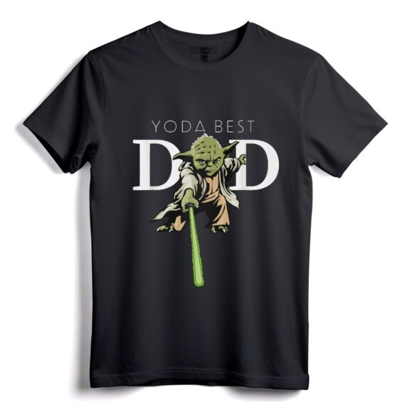 Star Wars Yoda Lichtschwert Bester Papa Vatertag T-Shirt - Lustiges Yoda Vatertag T-Shirt für Männer, Frauen, Jungen und Mädchen
